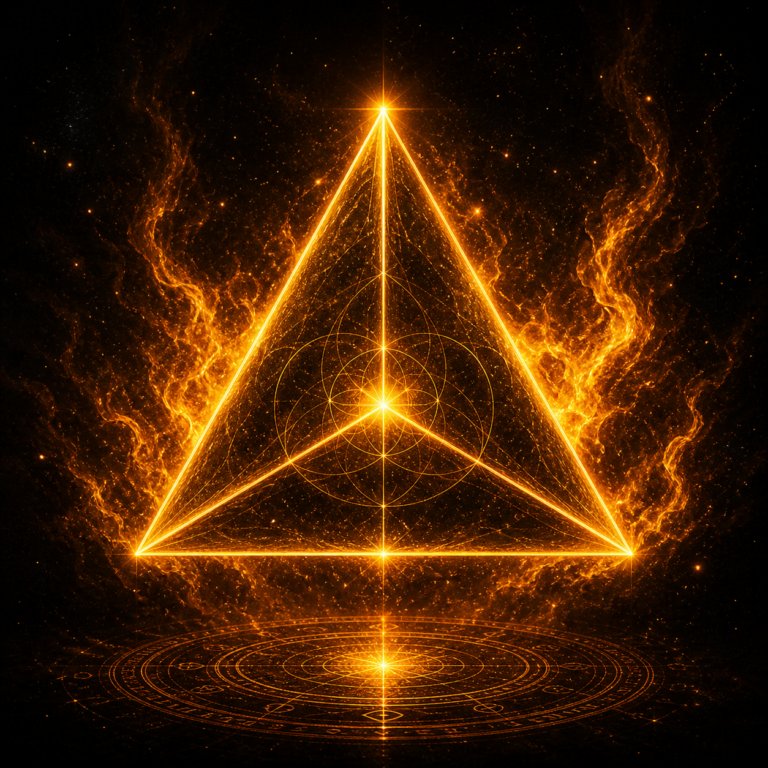 Fire Tetrahedron — Sacred Geometry